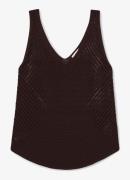 Reiss Helena fijngebreid vest met opengewerkt dessin