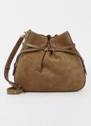 Gerard Darel Romy Tundra crossbodytas van suède met leren details