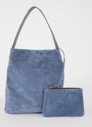 Gerard Darel Lady schoudertas van suéde met uitneembaar etui