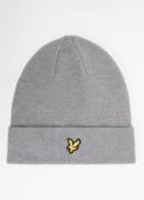 Lyle & Scott Muts in wolblend met logo