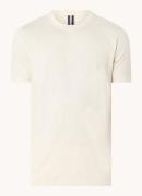 Profuomo T-shirt van katoen met gemêleerd dessin