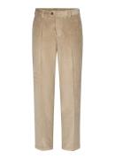 Profuomo Straight fit pantalon van corduroy met steekzakken