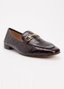 Dune London Grained loafer met horsebit