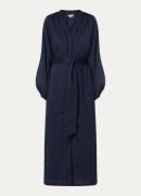 Claudia Sträter Midi blousejurk in lyocellblend met strikceintuur