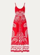 Farm Rio Majestic Coconut Tree maxi jurk in linnenblend met volant