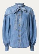 Zimmermann Blouse van chambray met strikkraag