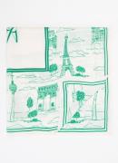 Mos Mosh MMTale sjaal met print 65 x 65 cm