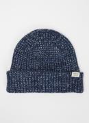 Barts Skaga ribgebreide muts in wolblend met gemêleerd dessin