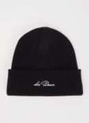 Les Deux Wayne ribgebreide muts van wol