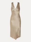 Rails Monique midi jurk van satijn met split