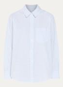 SAMSØE SAMSØE Lova blouse met ruitdessin en borstzak