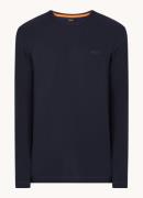 BOSS Tempesto longsleeve met structuur en logo