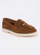 Dune London Grinning loafer van suède