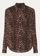 Rails Josephine blouse met panterprint en borstzak