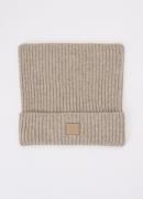Acne Studios Ribgebreide muts in wolblend