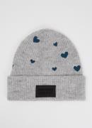 Fabienne Chapot Lidia muts in merino wolblend met borduring