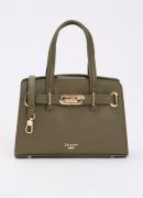 Dune London Dinkydefine handtas van leer met afneembare schouderriem