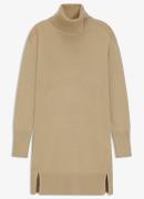 BOSS Fijngebreide mini trui-jurk in scheerwolblend met col
