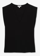 Reiss Dixie top met V-hals en schoudervulling