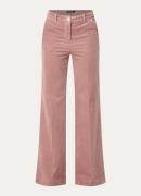 River Woods High waist wide fit broek van corduroy