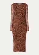 Fabienne Chapot Ashley midi jurk van mesh met print