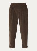 Benetton High waist tapered cropped pantalon van corduroy