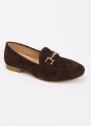 Dune London Wide Fit Glair loafer van leer met horsebit