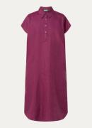 Benetton Midi jurk van linnen met steekzakken