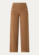 NIKKIE Limeira high waist wide fit broek in wolblend
