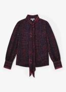 Reiss Dana blouse met sjaalkraag en slangenprint