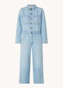 Levi's Wide fit cropped tuinbroek van denim