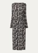 Fabienne Chapot Lilo midi jurk met print en split