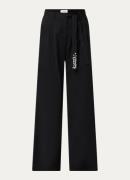Fabienne Chapot Charlie high waist loose fit pantalon met strikceintuu...