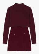 Maje 2-in-1 fijngebreide jurk en trui in wolblend