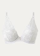 Aubade Satin Memories beugel bh van mesh met borduring