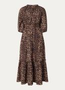 Rails Caterina midi jurk met panterprint