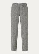BRAX Maine mid waist straight fit broek van bouclé