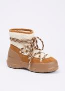 Moon Boot Luna snowboot van suède met details van teddy