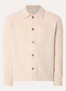 Selected Fred comfort fit overshirt met visgraatdessin en structuur