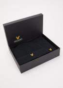 Lyle & Scott Ribgebreide muts en sjaal 180 x 33 cm in giftbox