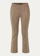 OPUS Elvina high waist slim fit van suèdine
