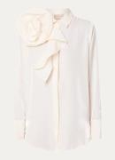 JOSH V Brisa blouse met applicatie en glanzende finish