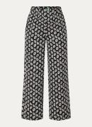 Benetton High waist wide fit palazzo broek met print