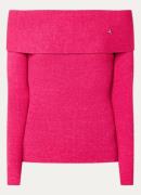Fabienne Chapot Lipstick Fijngebreide off-shoulder trui met lurex