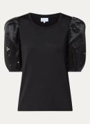 Dante 6 Mignon top met strass en pofmouw