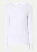 Selected Dianna longsleeve van lyocell met ribstructuur
