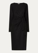 Expresso Midi jurk met knoopdetail en lurex
