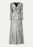 L.K.Bennett Lilith maxi tuniekjurk met V-hals en metallic finish