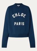 Chloé Tanktop met ribstructuur en logoborduring