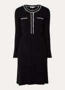 Gerard Darel Lani ribgebreide midi tuniekjurk in zijdeblend met borstz...